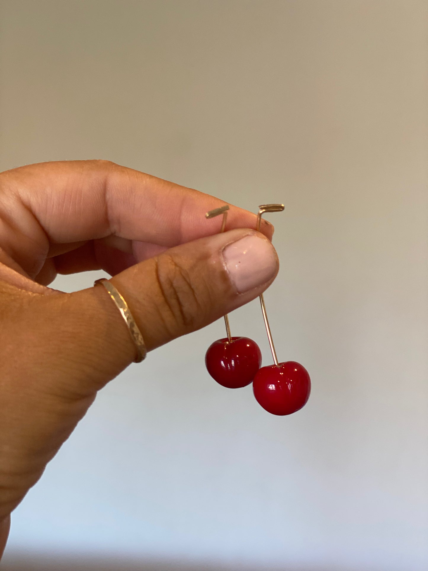 Black cherry earrings