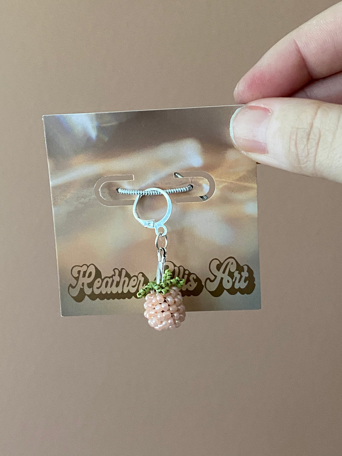 Beaded berry stitch markers
