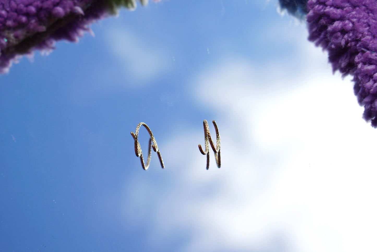 Spiral hoop earrings