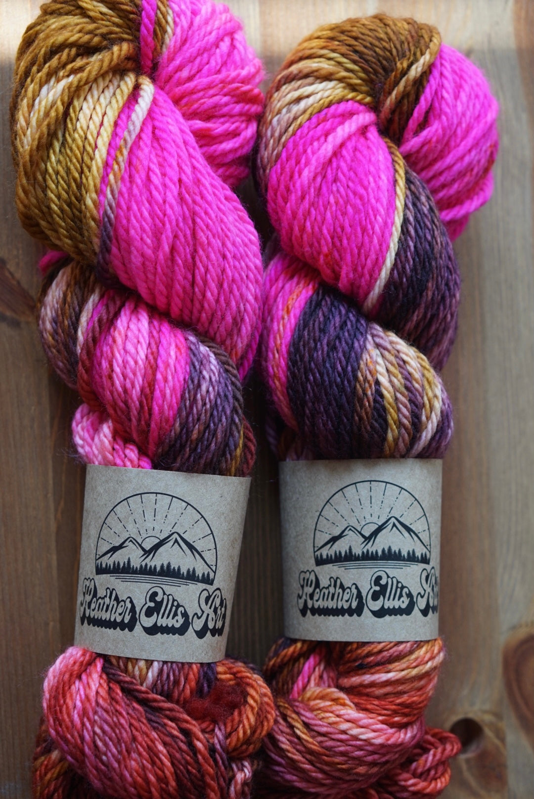 100% superwash merino bulky weight yarn // I Lava You //