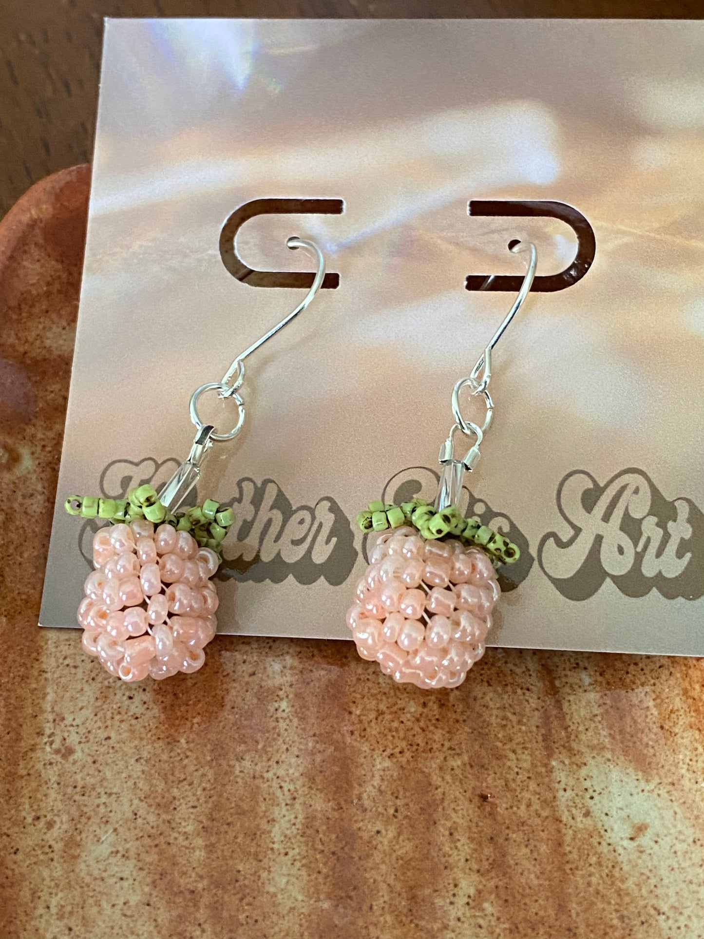 Beaded cloud berry earrings