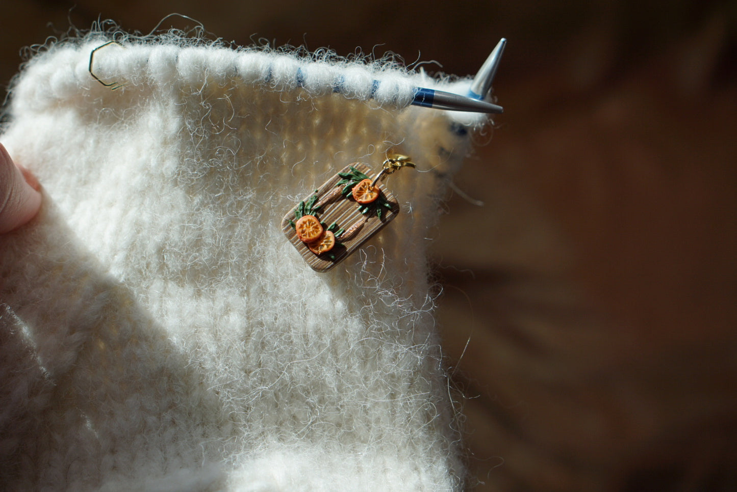 Dried Orange slices Stitch Marker set