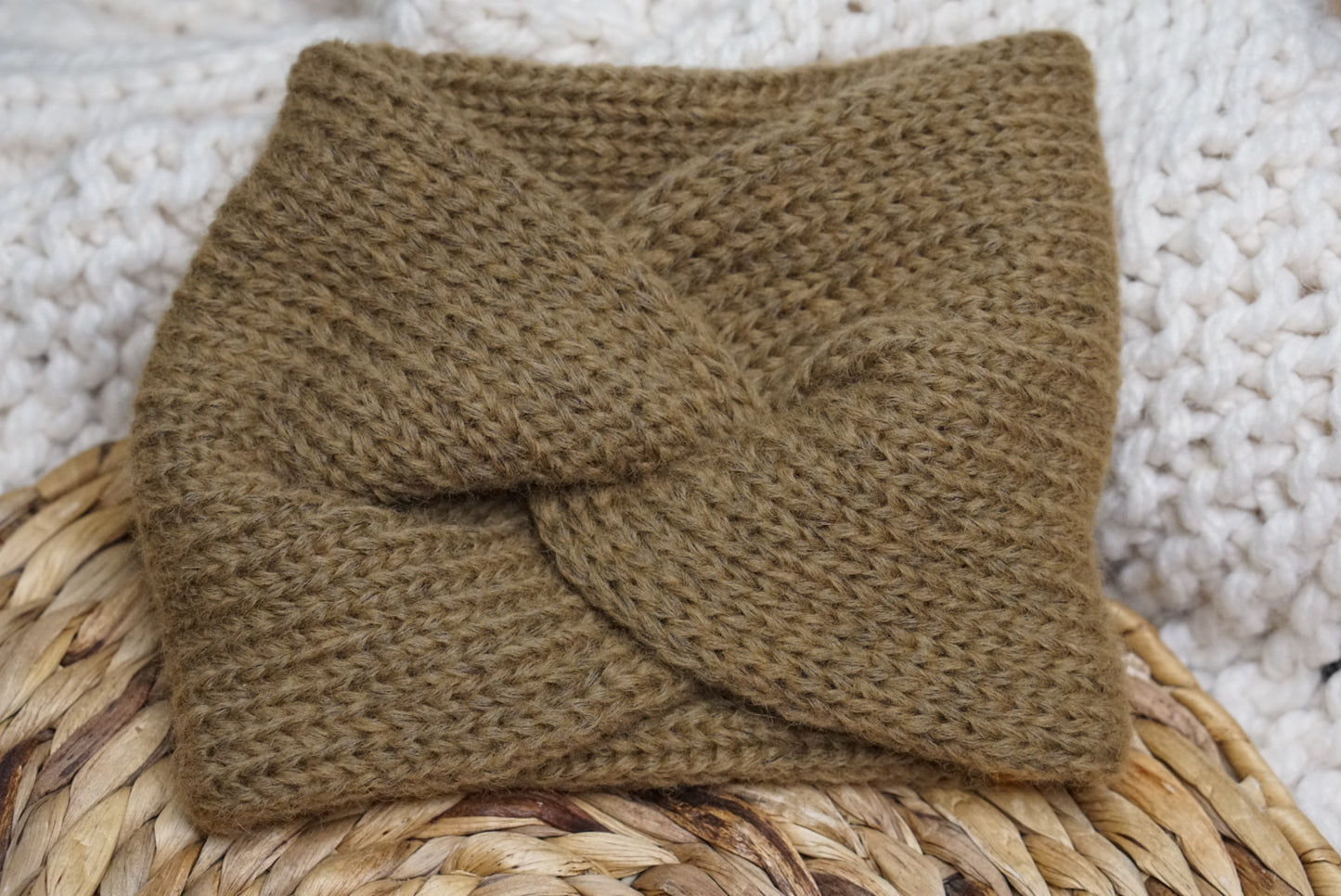 Alpaca headband - brown sugar