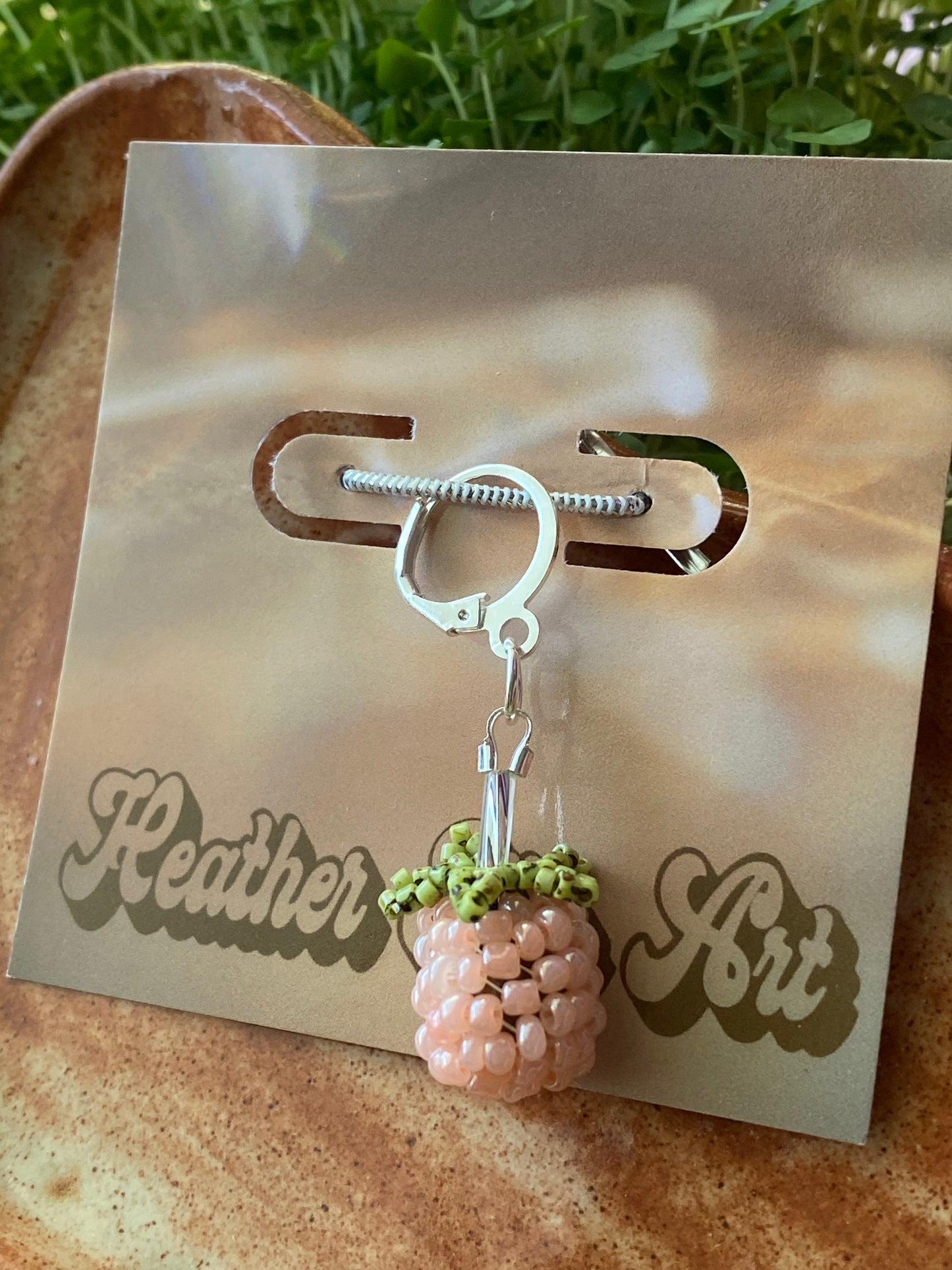 Beaded berry stitch markers