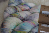 Hand dyed sock yarn // aurora borealis //