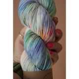 Hand dyed sock yarn // aurora borealis //