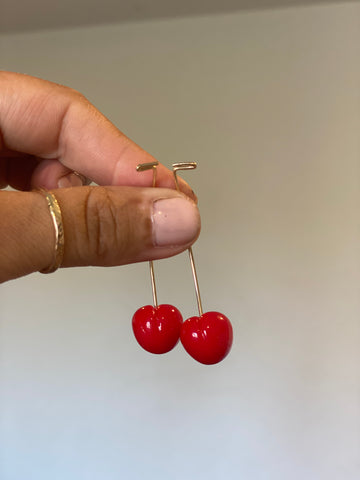 Maraschino cherry earrings