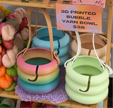 // yarn bowl w/ strap //