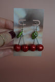 Glitter cherry earrings