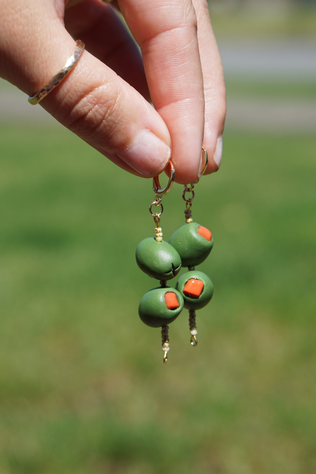 Olive earrings