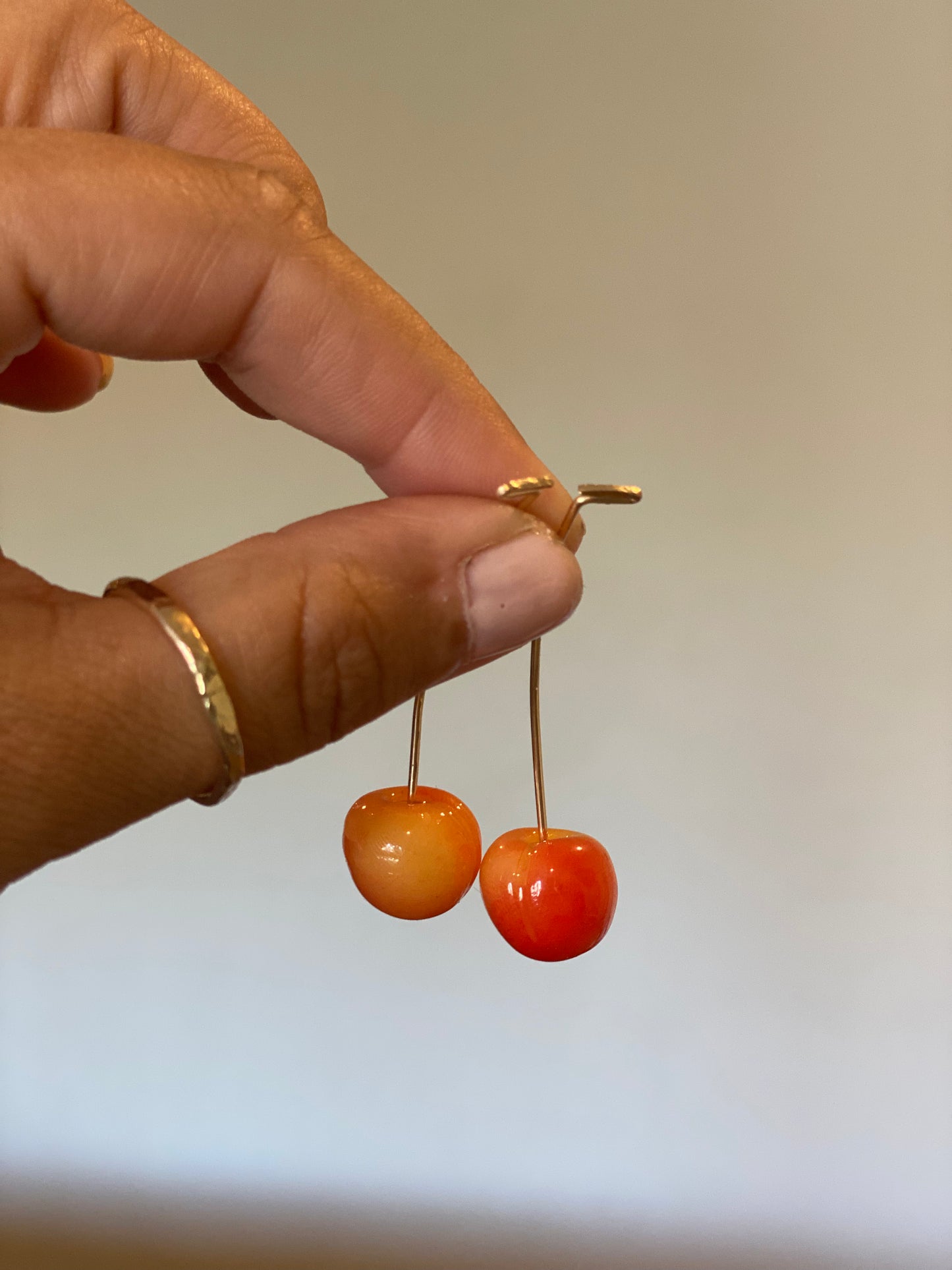 Rainier cherry earrings