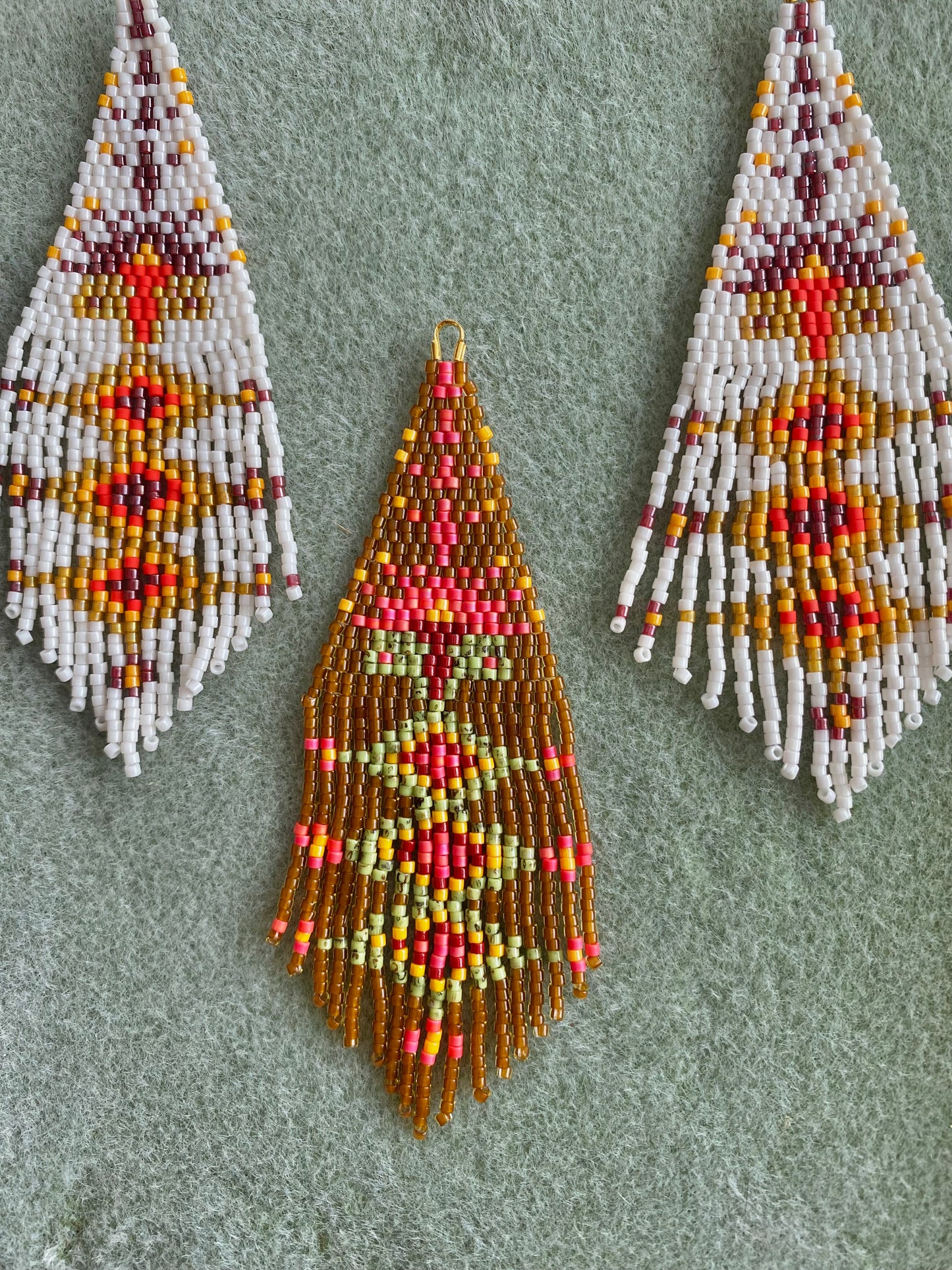 Beaded fringe earrings