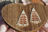 Beaded fringe earrings