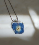 Pressed floral hydrangea necklace