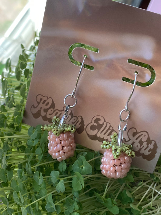 Beaded cloud berry earrings