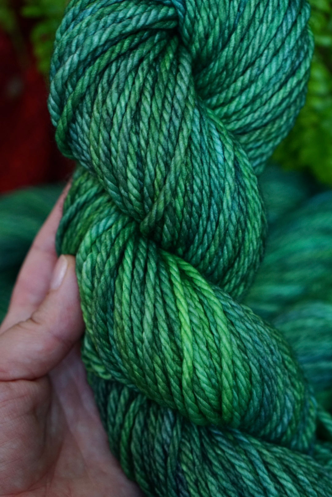 100% superwash merino bulky weight yarn // Monstera //