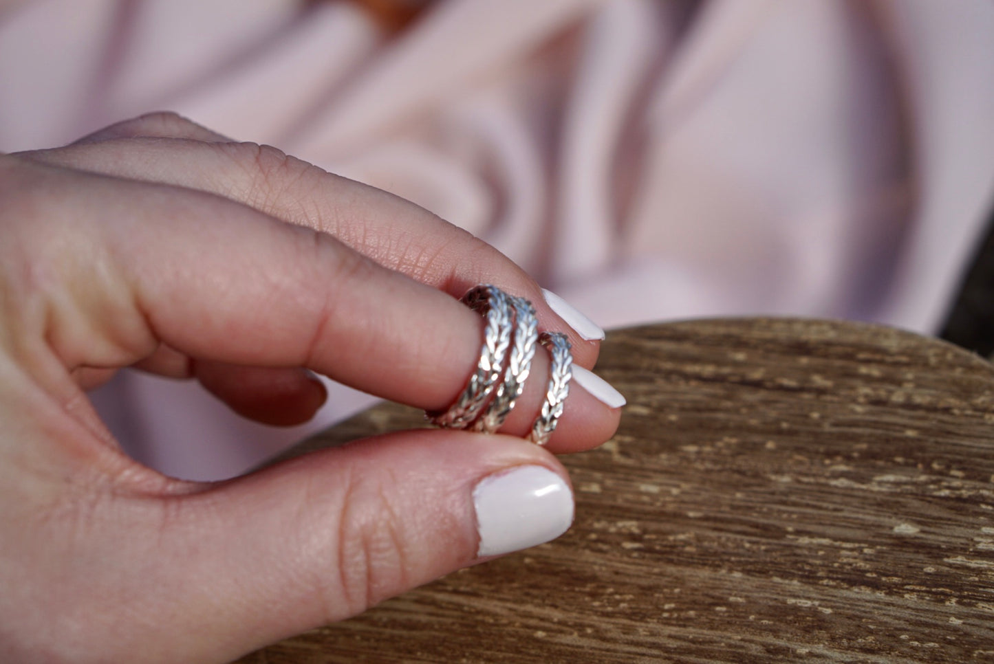 Braided stacker ring