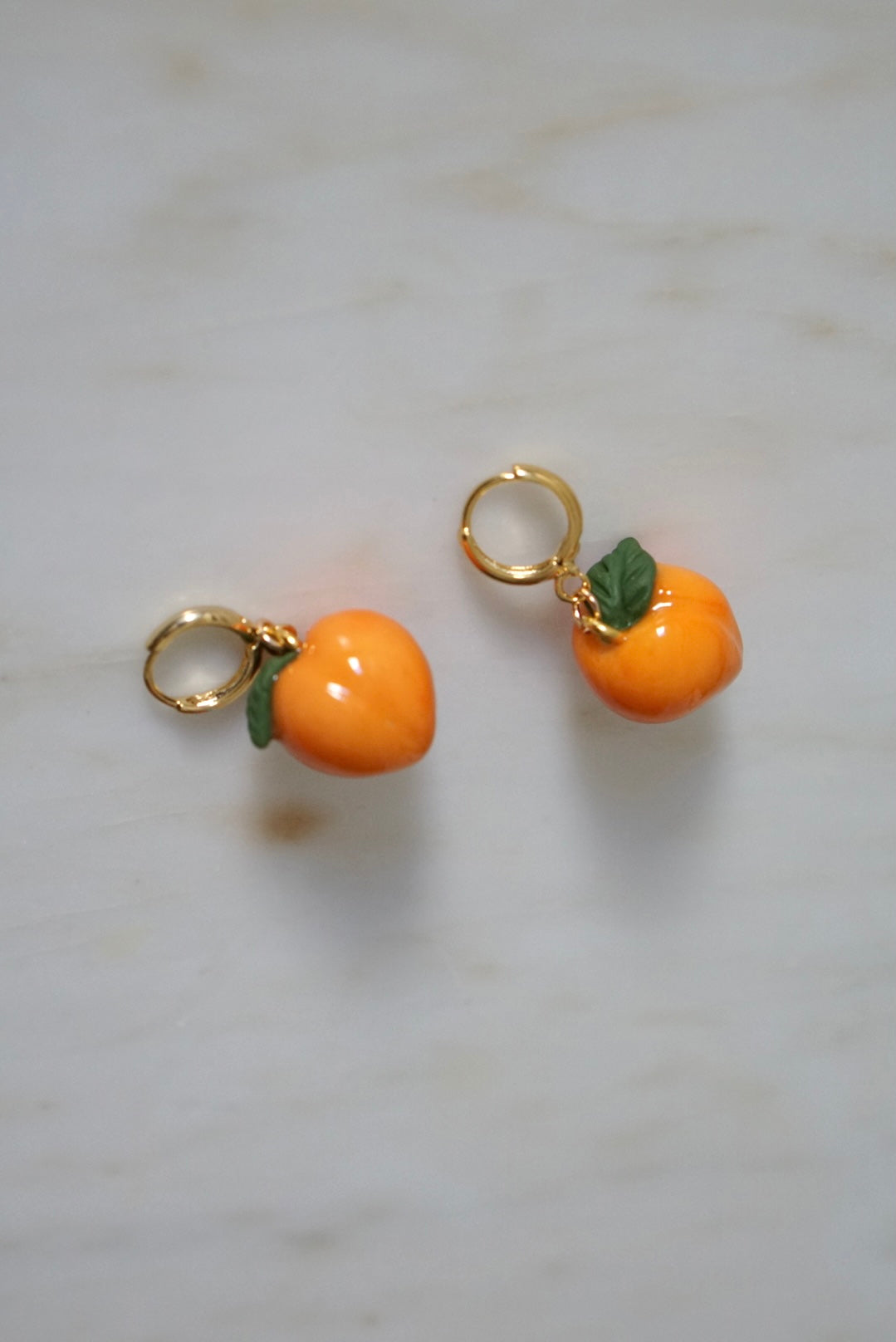 Peach earrings
