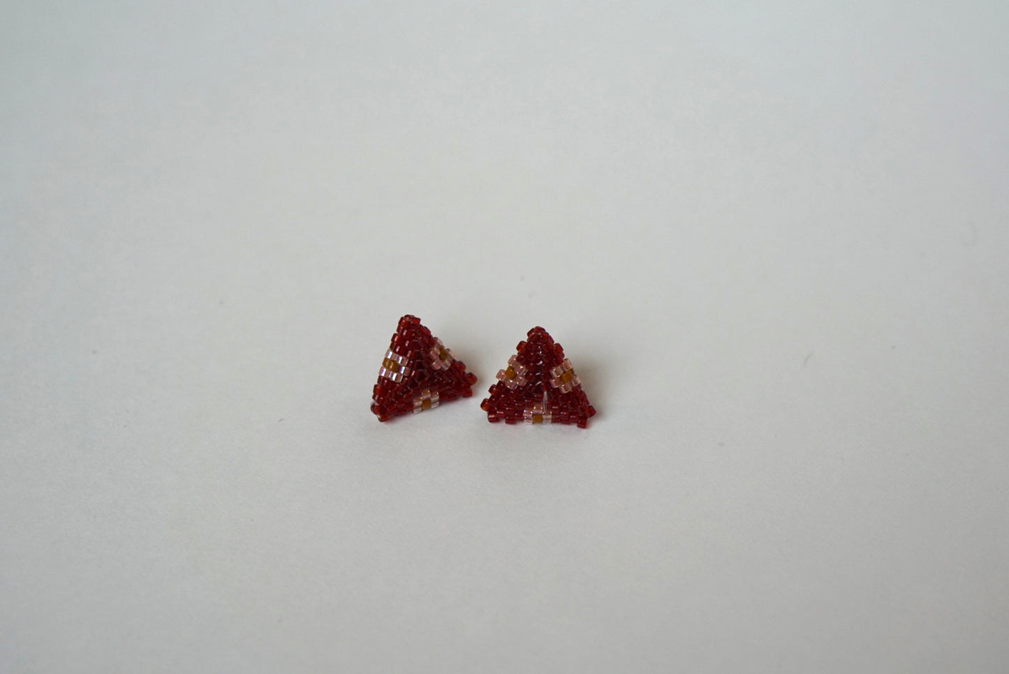 Beaded triangle studs