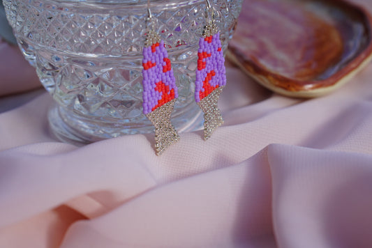 Lava lamp earrings