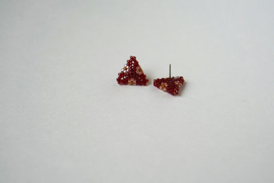 Beaded triangle studs