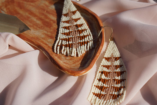 Beaded fringe earrings