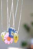Pressed floral hydrangea necklace