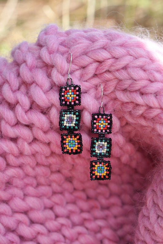 Granny Square earrings