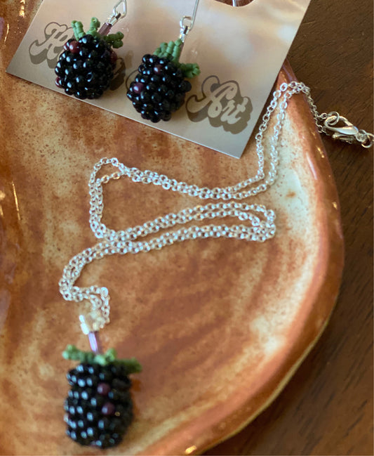 Beaded blackberry necklace